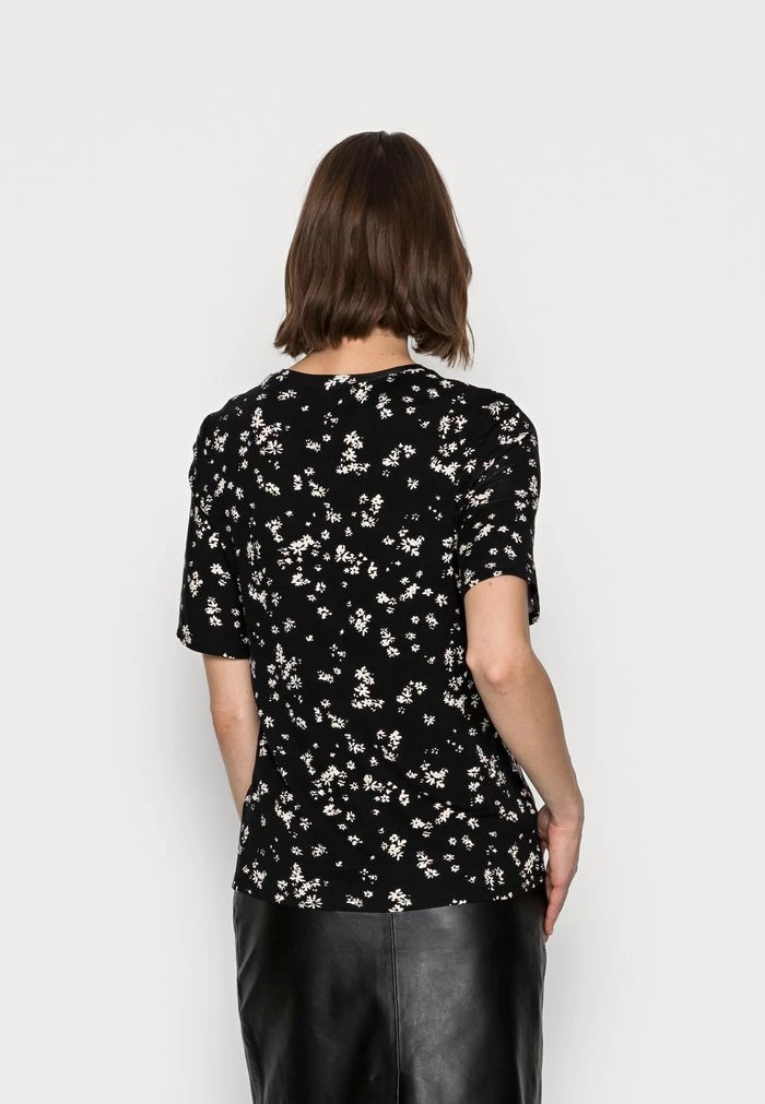 T-Shirt ANNA FIELD Anna Field Print T-shirt Noir Femme | QYR-2244405